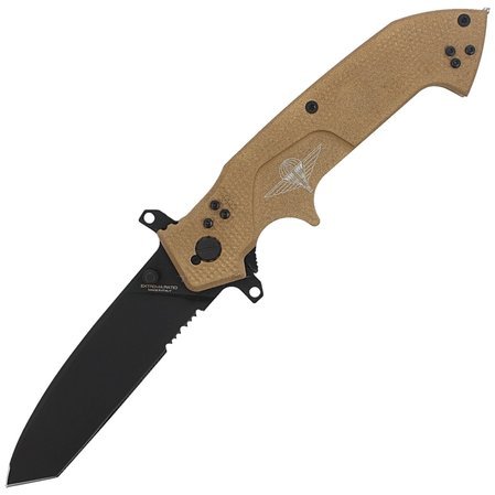 Extrema Ratio Glauca J1 Desert Aluminum Knife, Black MIL-C N690 (04.1000.0165/RVHCS)