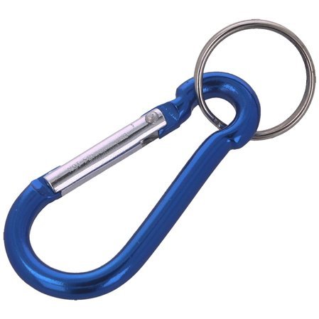 FOX 6 Aluminium Spring Clip Hook Carabiner, Blue