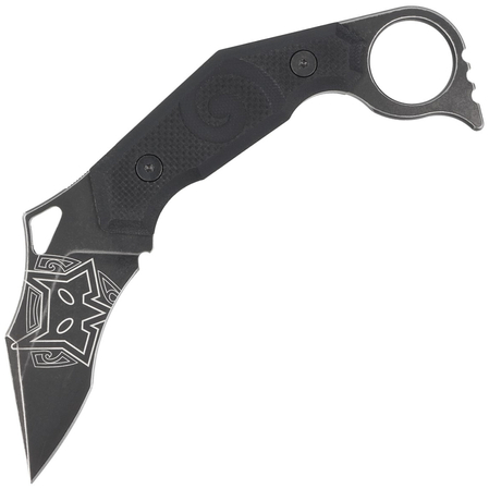 FOX Moa Karambit Black G10, Black Idroglider N690Co by Jared Wihongi knife (FX-651)
