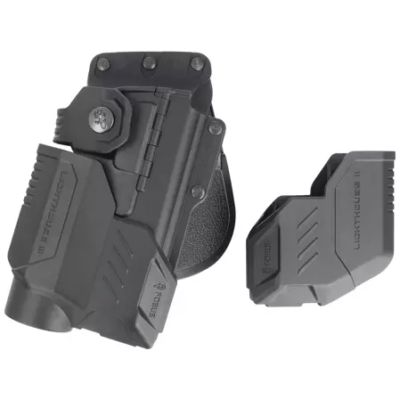 Fobus Rotating Paddle Holster, Glock 17, 22, 31 + Flashlights and Laser Guard (RBT17G2 Bundle RT)