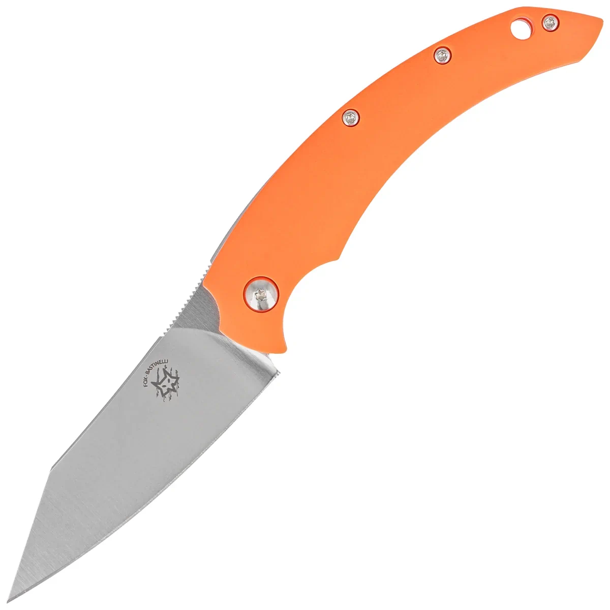 Fox Slim Dragontac ''Piemontes'' Orange FRN, Satin N690 by Bastinelli Knife (FX-518 O)