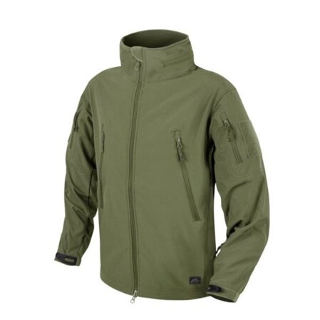 Helikon Gunfighter Shark Skin Windblocker Jacket, Olive Green, L/Regular (KU-GUN-FM-02-B05)