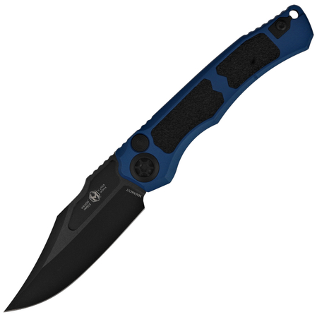 Heretic Wraith Auto V4 Bowie Blue Aluminum/3M, Black DLC MagnaCut by Tony Marfione Jr. Switchblade (H002-6A-BLU)