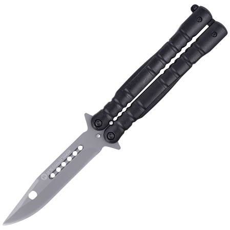 K25 Balisong Black Aluminium, Titanium Coated butterfly knife (02131)