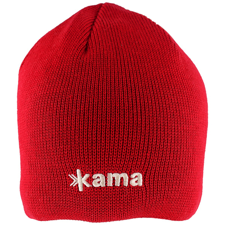 Kama Knitted 100% Merino Wool Gore-Tex Cap / Polycolon Beanie, Red (AG12-104)