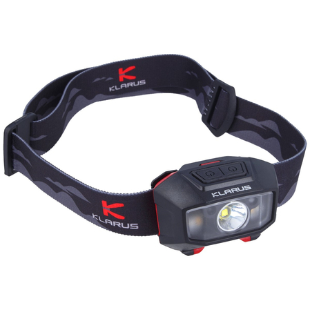 Klarus HM2 270lm, Compact Dual LED Motion Controlled Headlamp, White/Red LED (HM2)