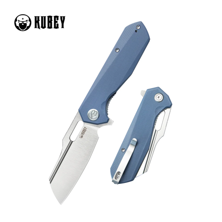 Kubey Atlas Knife Blue G10, Satin 14C28N by Jelly Jerry (KU328H)