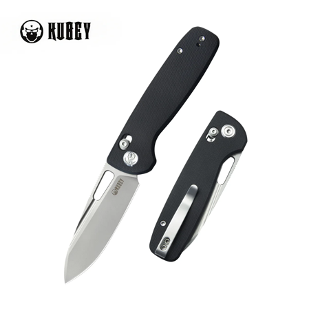 Kubey Bluff Black G10, Sandblasted 14C28N by Garet Caronna (KU248D)