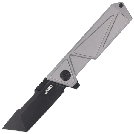 Kubey Knife Avenger Frame Lock Gray Titanium, Dark Stonewashed 14C28N (KB209B)