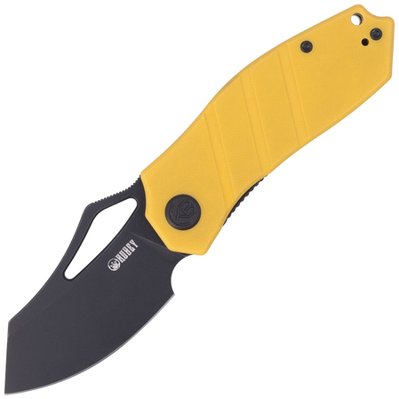 Kubey Knife Ceyx, Yellow G10, Darkwashed D2 (KU335C)