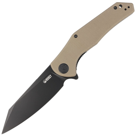 Kubey Knife Flash Tan G10, Blackwashed AUS-10 (KU158J)