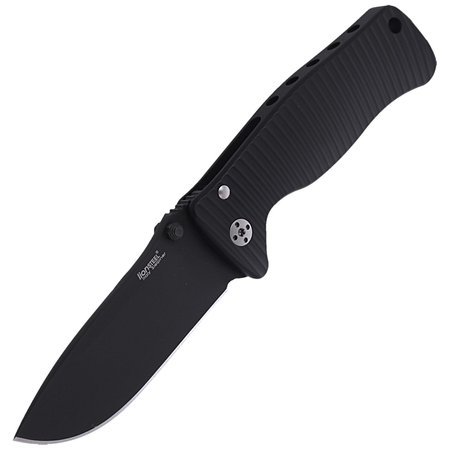LionSteel SR2A Aluminum Black, Black Blade (SR2A BB)