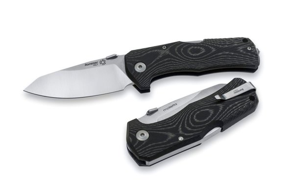 LionSteel TM1 Micarta Black / Satin Blade Solid Blade (TM1 MS)