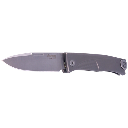 LionSteel Thrill Grey Titanium, Satin M390 by Molletta Knife (TL GY)