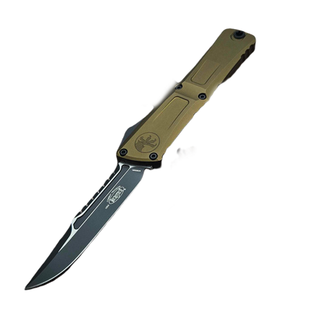 Microtech Combat Troodon Interceptor Gen III Signature OTF Knife OD Green Aluminium, Black M390MK by Tony Marfione (1217-10ODS)