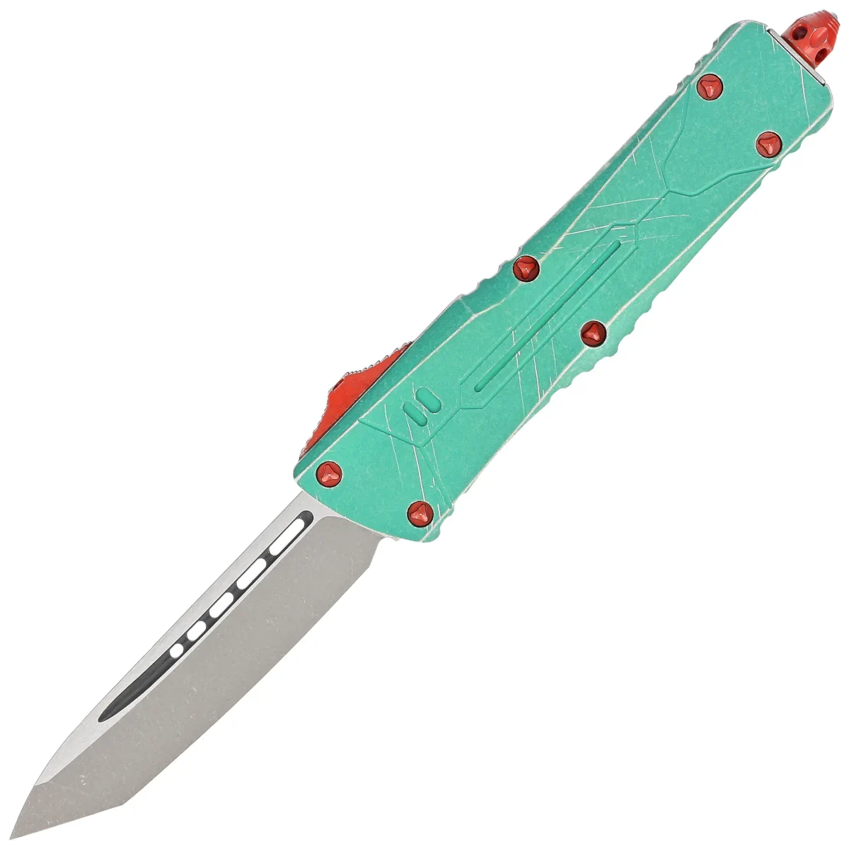 Microtech Combat Troodon T/E Bounty Hunter Signature Distressed Green Aluminium, Apocalyptic M390 by Tony Marfione (144-10BH)