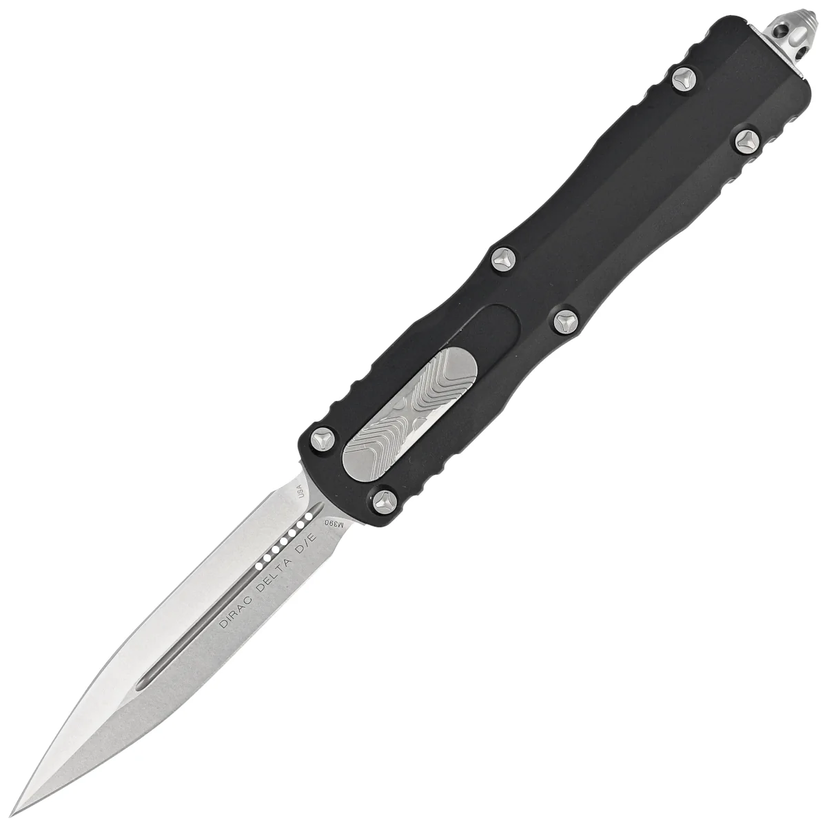 Microtech Dirac Delta D/E Black Aluminium, Stonewashed by Tony Marfione (227-10)