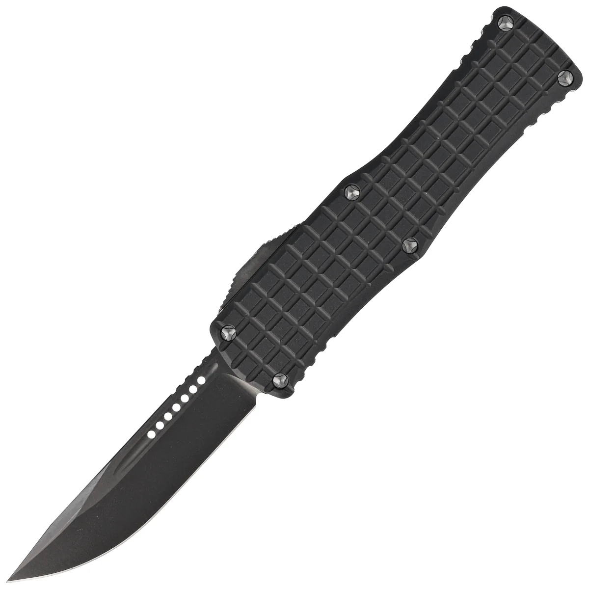 Microtech Hera S/E Frag Signature Black Aluminum Shadow, Black DLC by Tony Marfione