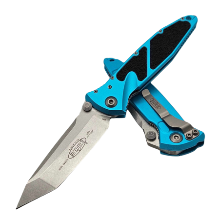 Microtech Socom Elite T/E Knife Turquoise Aluminum, Stonewashed M390 by Tony Marfione (161-10TQ)