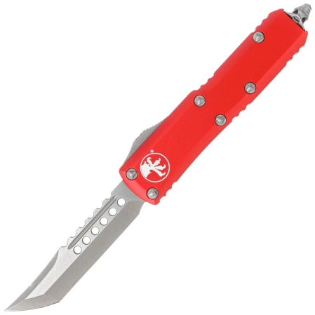 Microtech UTX-85 Hellhound T/E Signature Red Aluminium, Apocalyptic M390 OTF knife (719-10APRDS)