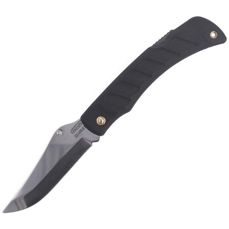 Mikov Crocodile Black ABS Folding Knife, Mirror Finish (243-NH-1/C BLK)