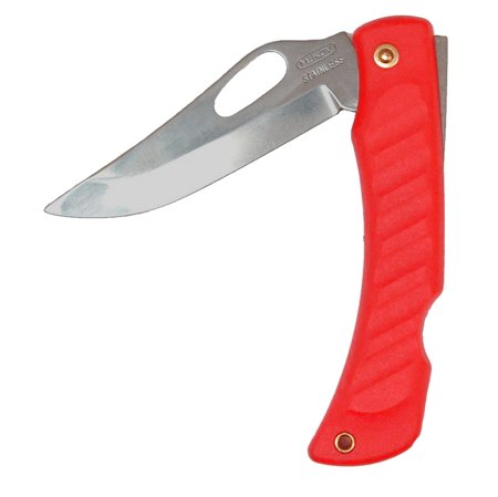 Mikov Crocodile Red ABS Folding Knife, Mirror Finish (243-NH-1/B RED)