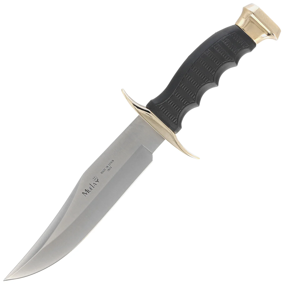 Muela 95-180 Black Rubber, Satin 420 knife