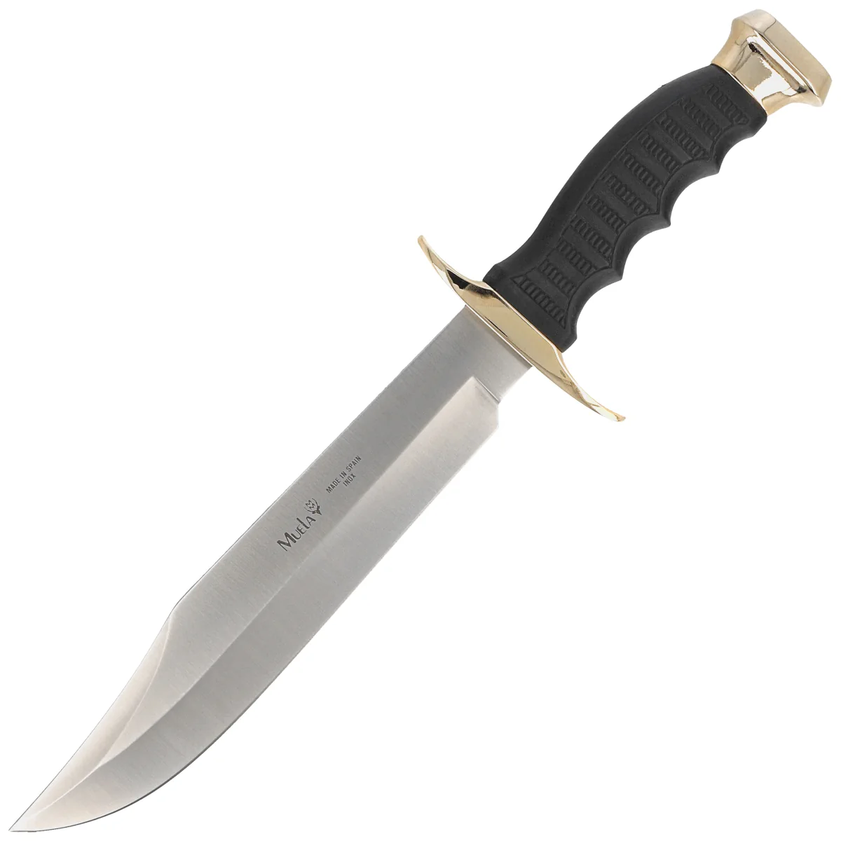 Muela 95-220 Black Rubber Knife, Satin 420H