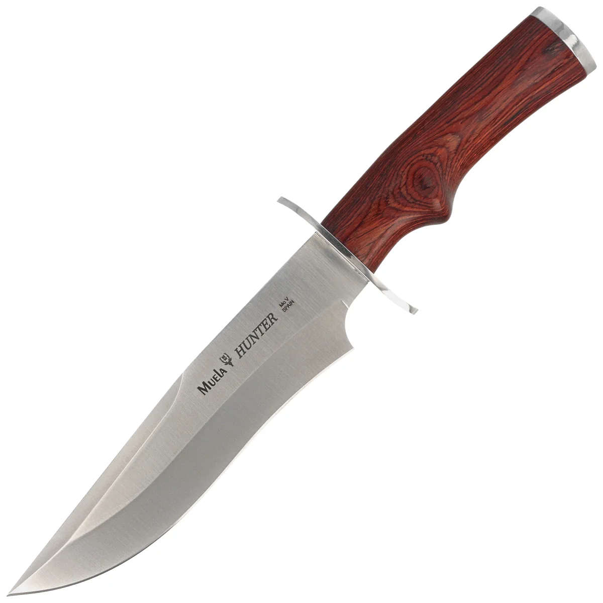 Muela Hunter-17R Red Pakka Wood, Satin X50CrMoV15