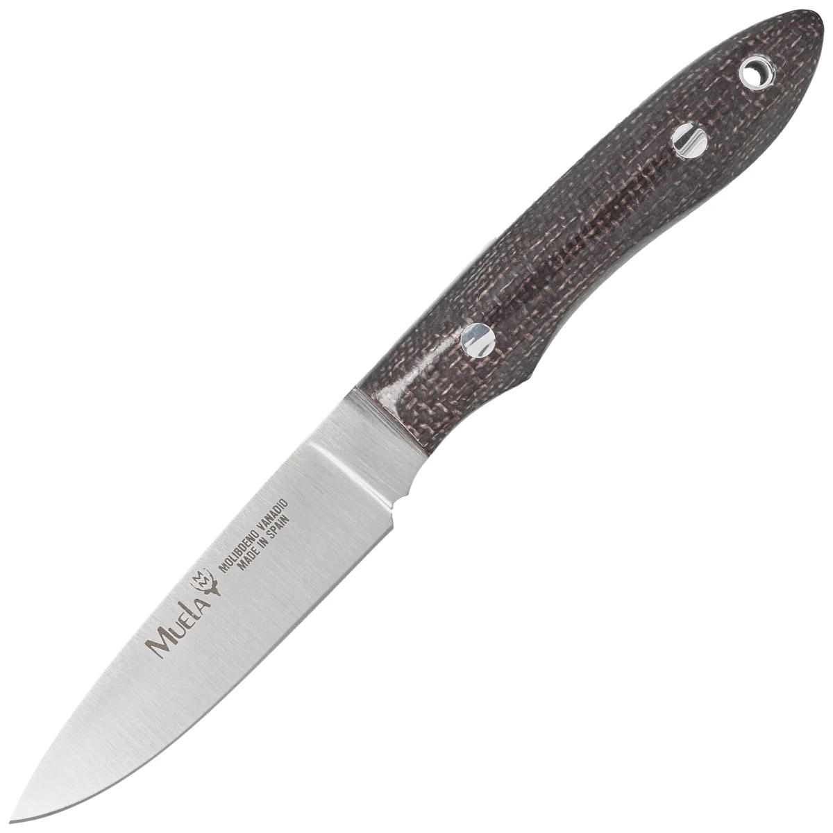 Muela Knife 4410-M Brown Jute Micarta, Satin X50CrMoV15