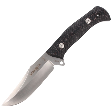 Muela Knife Full Tang Black Micarta, Satin 1.4116 (LAKHOTA-12M)