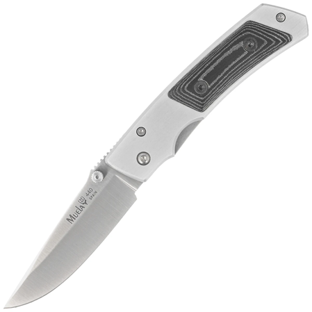 Muela PMC-7M Gray Aluminium / Black Micarta, Satin 440C knife