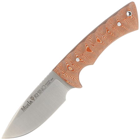 Muela Rhino-10SV.C/K Brown Canvas Micarta, Satin X50CrMoV15 knife