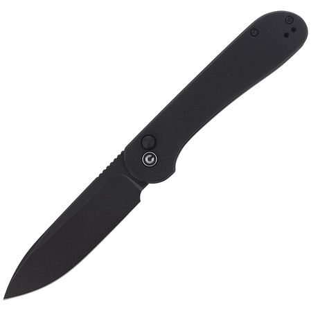 Nóż Knife CIVIVI Button Lock Elementum Black G10, Black Stonewashed (C2103A)