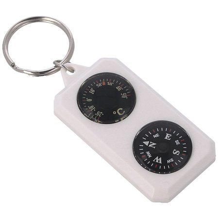 Pentagon Key Ring pendant with compass and thermometer (K24002)