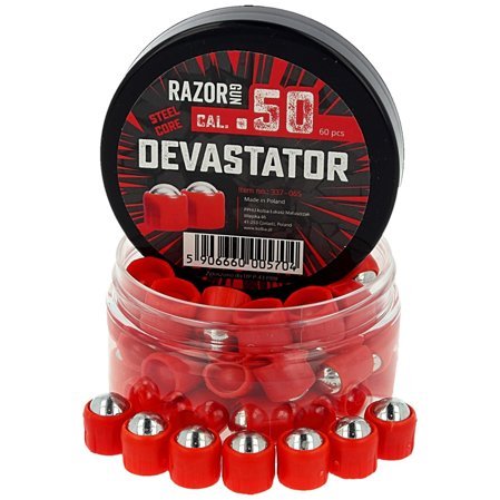 RazorGun Steel Core Devastator metal bullets cal. .50 / 60 pcs. for Umarex HDR50 (337-065)