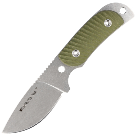 Real Steel Hunter 165 Green G10, Stonewashed 12C27 knife (3533)