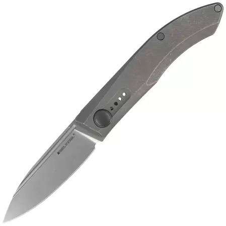 Real Steel Stella Premium Gray Titanium, Stonewashed S35VN by Poltergeist Works (9051)