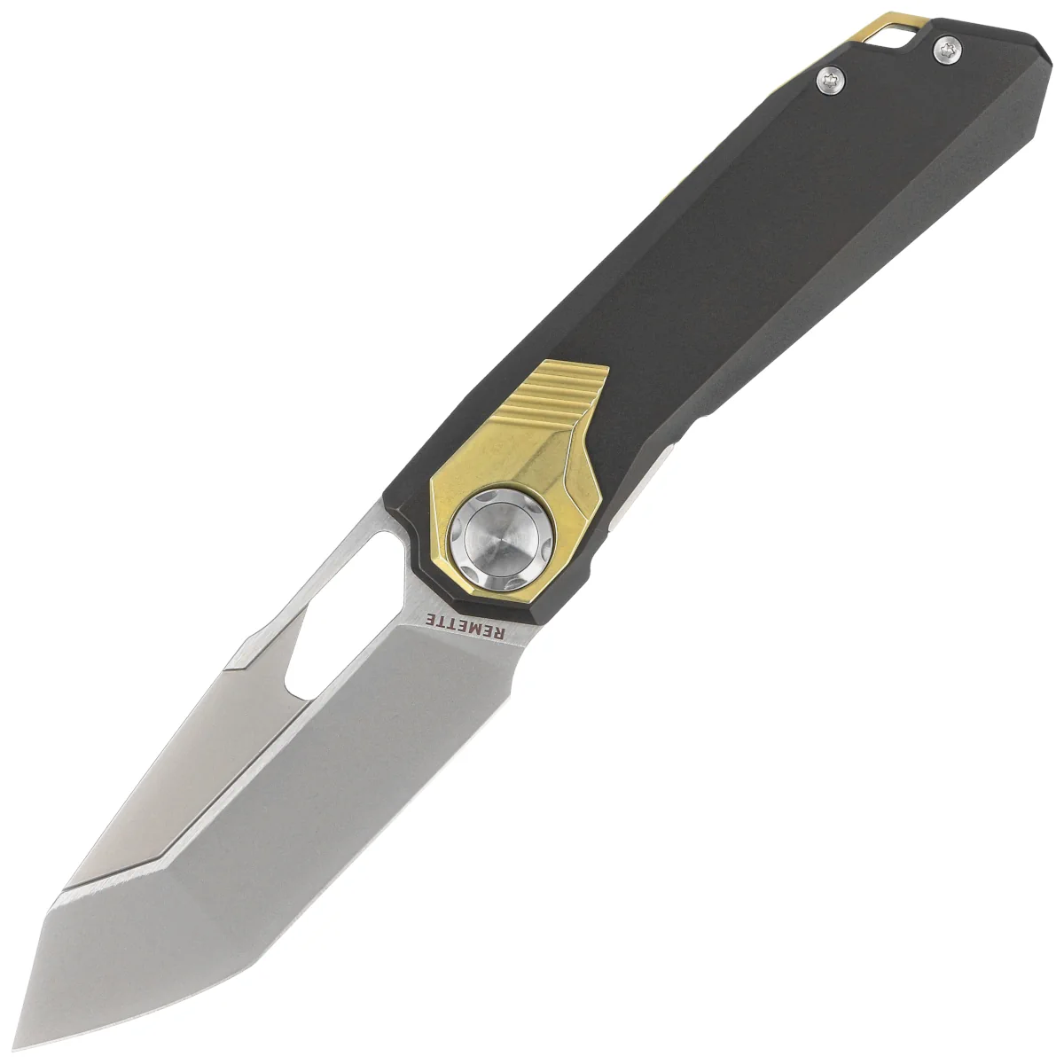 Remette Peregrine Falcon Brown / Gold Titanium, Hand Grinding Pearlescent M390 (RTT1-B)