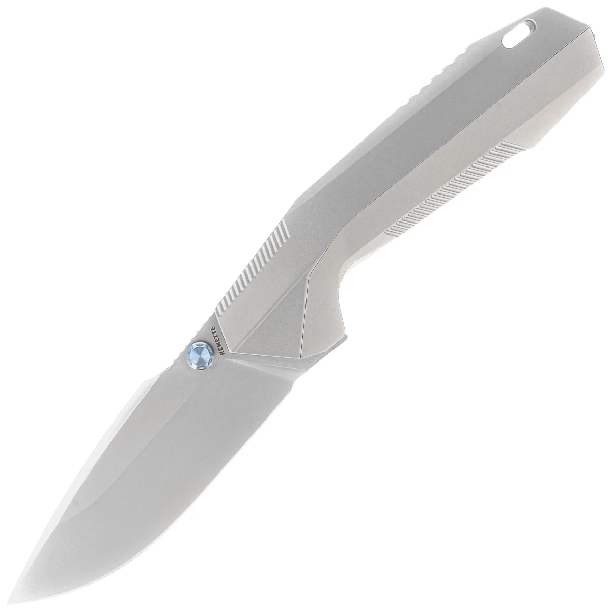 Remette RT-WK1-A Disassemble Knife Gray Titanium, Hand Grinding Pearlescent M390