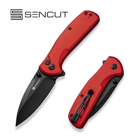 Sencut ArcBlast Red Aluminium, Black 9Cr18MoV Knife (S22043B-4)