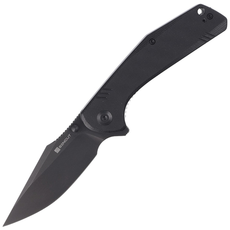 Sencut Knife Actium Black G10, Black Stonewashed D2 (SA02C)