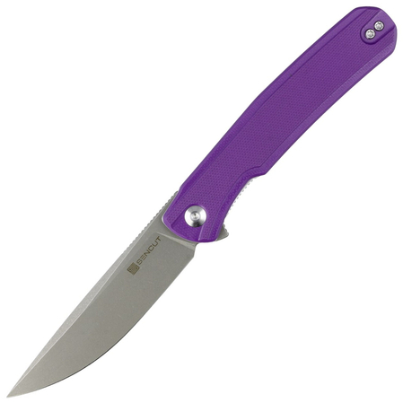 Sencut Knife Scitus Purple G10, Gray Stonewashed D2 by Ostap Hel (S21042-2)