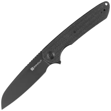 Sencut Kyril Black Micarta, Black Stonewashed 9Cr18MoV by Ferrum Forge Knife Works (S22001-3)