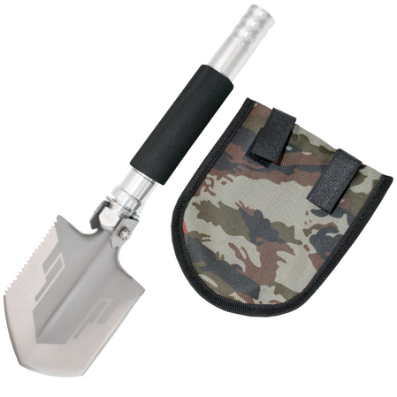 Shovel with saw and compass Third Decor Habitat Grey Aluminum, Stonewashed 420 (M9808)