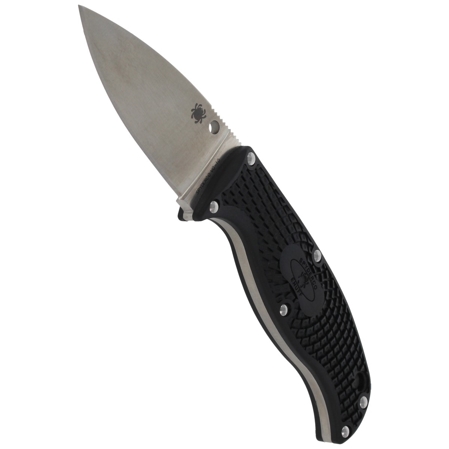 Spyderco Enuff FRN Black Leaf PlainEdge Knife (FB31PBK)