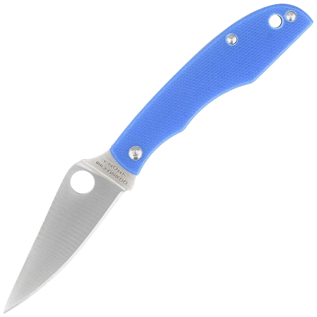 Spyderco Grasshopper Knife Blue G10, Satin 12C27 (C138GBLP)