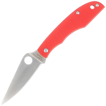 Spyderco Grasshopper Knife Red G10, Satin 12C27 (C138GRDP)