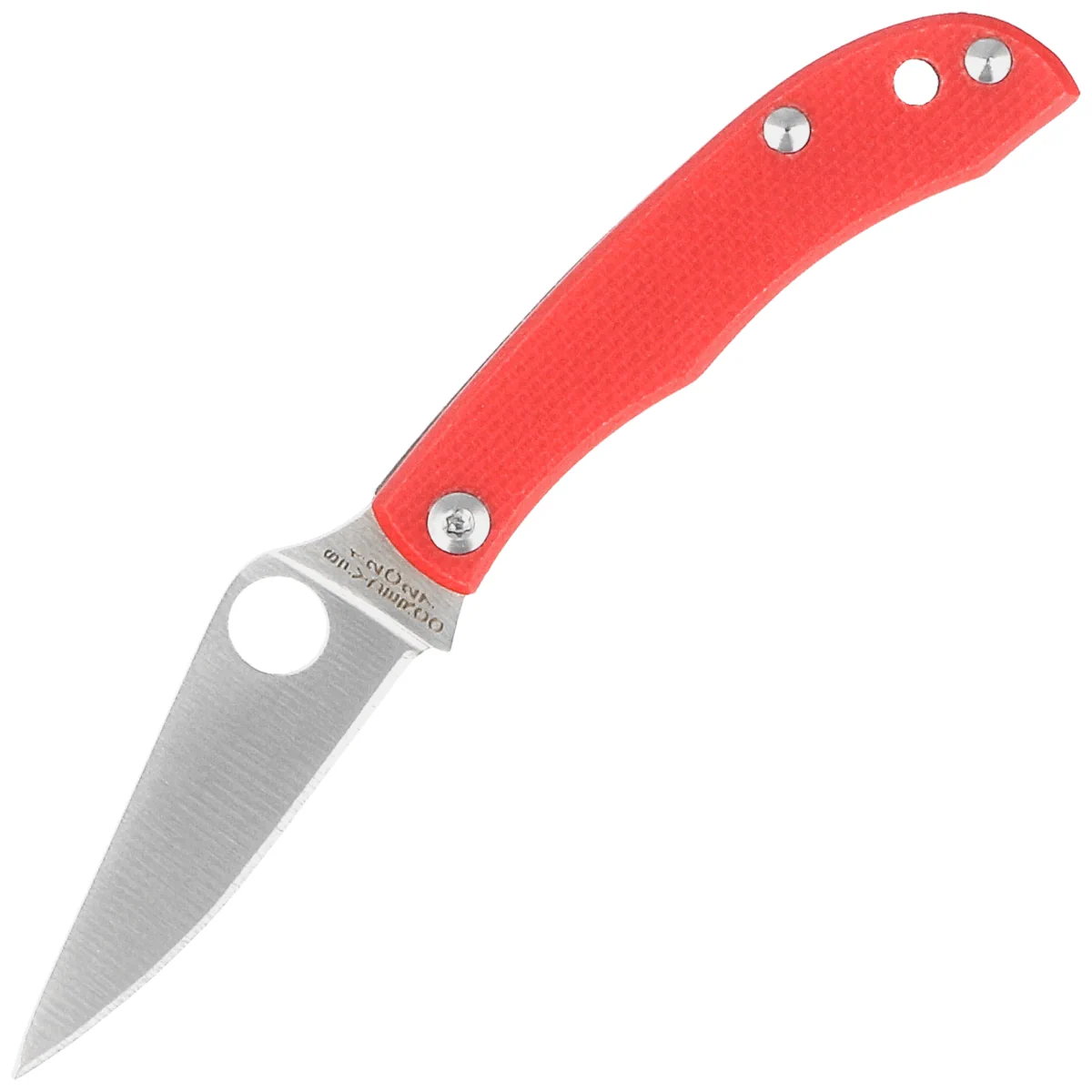 Spyderco Honeybee Knife Red G10, Satin 12C27 (C137GRDP)