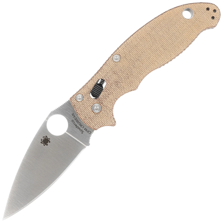 Spyderco Manix 2 Brown Canvas Micarta, Satin CPM Cru-Wear by Eric Glesser (C101MPCW2)